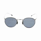 Eyevan 7285 Men's Oval Sunglasses Silver Metal Frame Blue Tinted Plastic Lens New. Price: $220.00.