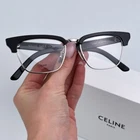 Celine Women Eyeglasses Shiny Palladium Black Demo Square CL50026U 016 Brand. Price: $146.97.