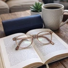 Warby Parker Durand M-668 Eyeglasses Rose Water Round Frames 48-18-142 With Case Pre-owned. Price: $14.95.