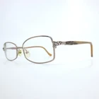 Marchon Tres Jolie 105 Sparkling Champagne Eyeglass Frames 51-17-135 Rectangular Pre-owned. Price: $35.99.