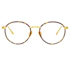Linda Farrow LFL1034/C3 Rich Tortoise Round Eyeglasses Titanium Frame 50-17-140 New. Price: $598.00.