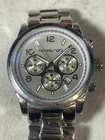 Michael Kors Silver Tone Stainless Steel Runway Chronograph Watch MK3059 Unisex Pre-owned. Price: $39.99.