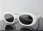 Celine CL40194U 25A White Frame / Grey Lens Oval Oversized Sunglasses 100% Uv New. Price: $235.00.