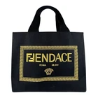 Auth Fendi X Versace Fendace Handbag Shoulder Black/gold Canvas Z9374 Pre-owned. Price: $882.00.