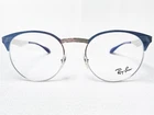 New Ray Ban RB6406 3025 Unisex Silver On Top Blue Round Eyeglasses Frames 51/18. Price: $109.99.