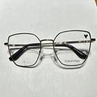 Calvin Klein CK24105 711 Gold Geometric Full Rim Metal Eyeglass Frames 53-18-140 New. Price: $47.50.