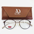 Levis Lv 5001 E28 Burgundy Gold Unisex Round Full Rim Eyeglasses 50-20-145 B:43 New. Price: $34.99.