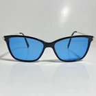 Longchamp LO2621 001 Eyeglasses Black Silver Frames Magnified Blue Lenses 53-14 Pre-owned. Price: $29.99.