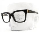 Vogue Eyeglasses 5611-B W44 Glossy Black Gold Crystals 52MM With Case New. Price: $75.00.