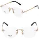 Christian Dior Homme Cd Diamondo S5U Gold Titanium Eyeglasses DM50074U New. Price: $372.00.