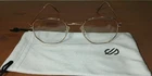 Sojos SJ5036 Round Gold Metal Frame Clear Lenses Excellent Condition Pre-owned. Price: $14.25.