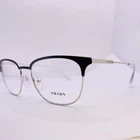 Prada Eyeglasses Frames Vpr 59U 1BO-1O1 53 17 145 Silver Black Authentic New. Price: $137.99.