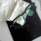Gucci GG1891O Eyeglasses Frames Black Gold Square Italy Pre-owned. Price: $145.00.