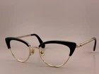 Kate Spade Eyeglasses Frame Jailyn 807 Black Gold 50-18-140 Cat Horn Rim Pre-owned. Price: $16.87.