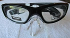 New Liberty SS2000 Sport Specs Wrap Around Safety Glasses Frame Black Geometric. Price: $15.00.