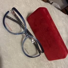 Carolina Herrera Blue Full Rim Plastic Eyeglasses Ch 0040 A69 140 With Case New. Price: $91.00.
