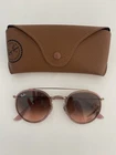 Ray Ban Round Double Bridge RB3647-N 9069/A5 51022 145 3N Brown Gradient Pre-owned. Price: $75.00.