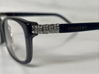 Bvlgari Eyeglasses Frames 4063-B 731 Clear Blue Rectangular Crystals 52-17-135 Pre-owned. Price: $60.00.