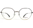Coach Eyeglasses Frames HC5106 9339 Shiny Brown Silver Oversized 54-18-140 New. Price: $54.99.