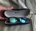 Ray-ban Kids' Sunglasses Rj 9052S 100S/55 Matte Black Square 47 Mm Blue Lens Pre-owned. Price: $29.99.