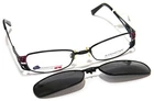 Manhattan Mdx S3198 Magnetic Clip-on Sunglasses/eyeglass Frame Combo, 49-17-135 New. Price: $41.99.
