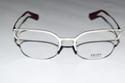 Prada Authentic Beige Gold Burgundy VPR64U LFB-1O1 51-20-140 Eyeglasses New. Price: $129.99.