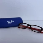Ray-ban RB1535 3573 Kids Eyeglasses Frames Black Red Rectangular 48-16-130 Pre-owned. Price: $27.02.