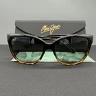 Maui Jim Mj 744-02T Sunglasses Black Tortoise Grey Lens 56 16 140 Women Pre-owned. Price: $134.08.