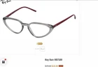 Ray-ban Rb 7188 8083 Women S Cat Eye Grey Clear And Red 52-18-140 Pre-owned. Price: $39.99.