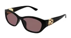 Gucci GG1826SK 007 Oval Sunglasses 57MM Black / Red Solid Lens New. Price: $298.95.