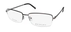 New Primary PT107 Eyeglass Frame Titanium Rectangular Half-rim Gray Gun Mens. Price: $39.95.