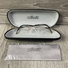 Silhouette Eyeglasses Frame Only 5227 20 6051 140 Gold Black Plus Extras Case Pre-owned. Price: $89.99.