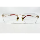 Line Art Charmant Eyeglasses Womens Gold Red Rimless XL2125 53-17-135 Pre-owned. Price: $39.99.