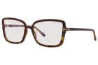 Tom Ford TF5813-B 055 Eyeglasses Women's Shiny Havana/blue Block Full Rim 56MM New. Price: $219.95.