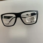 Oakley OX8028 Black Rectangular Full Rim Eyeglass Frames 58-17 Demo New. Price: $47.00.