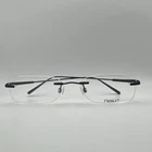 Flexon E1091 Black Rimless Metal Eyeglasses Frames Solid Unisex Adults 53-19-140 New. Price: $100.00.