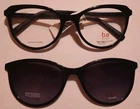 Bio Eyes Eden Eyeglass Frames With Polarized Magnetic Sunglasses Black 54-18-140 New. Price: $29.99.