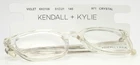 Kendall + Kylie Violet KKO106 971 Crystal Womens Eyeglasses 51-21-140 B:43 New. Price: $24.99.