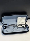 New Gucci GG0609OK Black Silver Designer Metal Round Eyeglasses Frames. Price: $181.24.