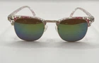 Zenni Optical Sunglasses Clear Floral Frames Rectangle Plastic Pink Green Pre-owned. Price: $17.99.