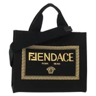 Fendi Versace Collaboration Tote Bag Canvas 2WAY Black Gold Auth BA6912M Pre-owned. Price: $1157.66.