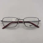 Nike Eyeglasses Frames 8183 060 Gunmetal Grey Red Rectangular Full Rim 52-18-140 New. Price: $44.49.