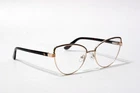 Guess GUWO2349 Gold Metal Cat Eyeglasses Designer Frames 54-17-140 E110 New. Price: $95.00.