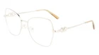 New Salvatore Ferragamo Sf 2221 712 Light Gold (silver) Eyeglasses 55/17/140. Price: $149.95.