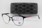 New Jimmy Crystal York Yria Black Purple Gunmetal Authentic Eyeglasses 52-15. Price: $100.62.