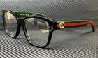 Gucci GG0038ON 011 Black Green / Red Women's 54 Mm Eyeglasses New. Price: $125.00.