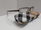 Burberry B1012 Eyeglasses Brown Rectangular Half Rim Frame 52-19-140 Italy Pre-owned. Price: $19.99.
