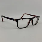 Converse Q312 Navy Red Rectangular Frame Glasses 55-17-145 Pre-owned. Price: $20.69.