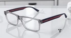 Gucci GG0752O 003 Rectangular Grey Blue Shiny Demo Lens 56 Mm Men's Eyeglasses New. Price: $168.00.