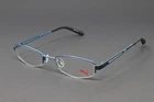 Puma Unisex Eyeglasses Small Frame Blue 46MM Half Rim Metal PU15337-BL New. Price: $39.99.